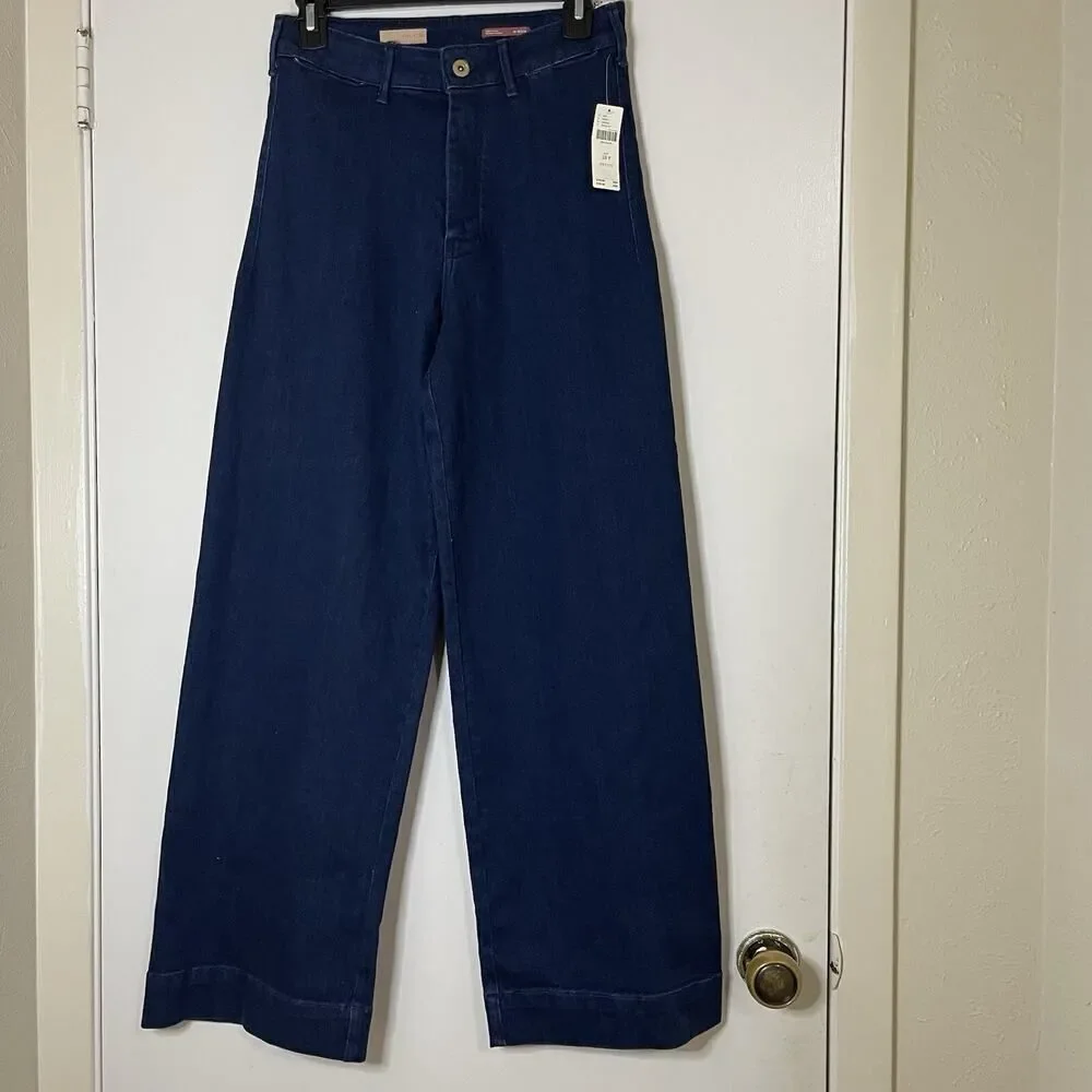 NWT Pilcro & the letterpress anthropologie skipper high waist wide leg jeans 28P